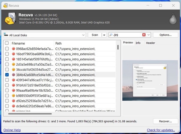 recuva ssd data recovery tool