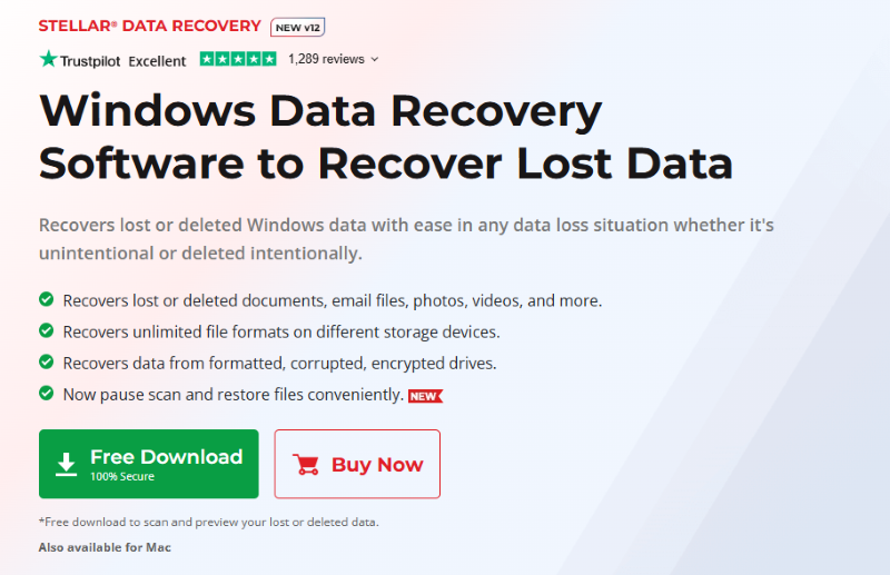 stellar data recovery software
