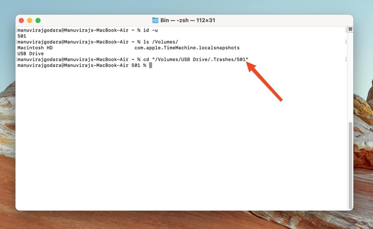 type the prompt to check hidden files