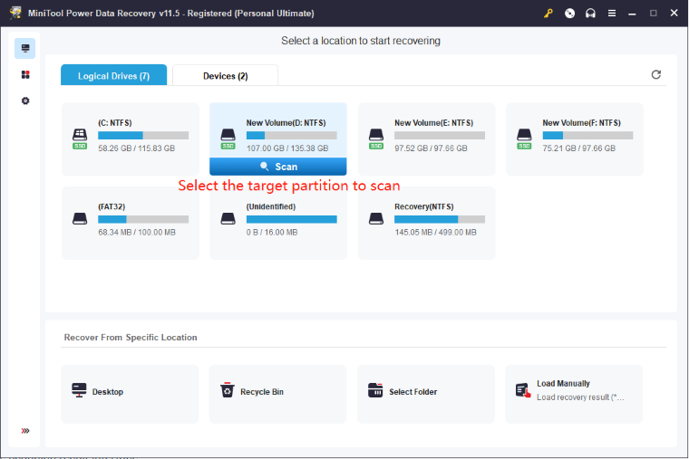 recover data from recycle bin minitool power data recovery