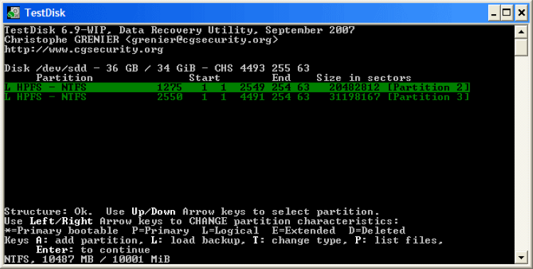 testdisk free hard disk drive recovery software