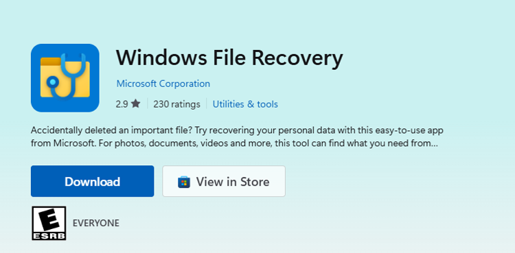 windows file recovery software